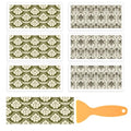 6 Sheets Furniture and Craft Rub on Transfers with Symmetrical Retro Floral Design, Waterproof Transfers Stickers for DIY Wood Furniture, Door, Windows, Gifts and Home Decor 6x12” - style: Retro Flower Pattern