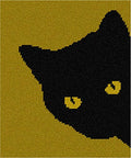 Pepita Needlepoint Canvas: Cat Around Corner Golds, 7" x 8" - size: Canvas Only