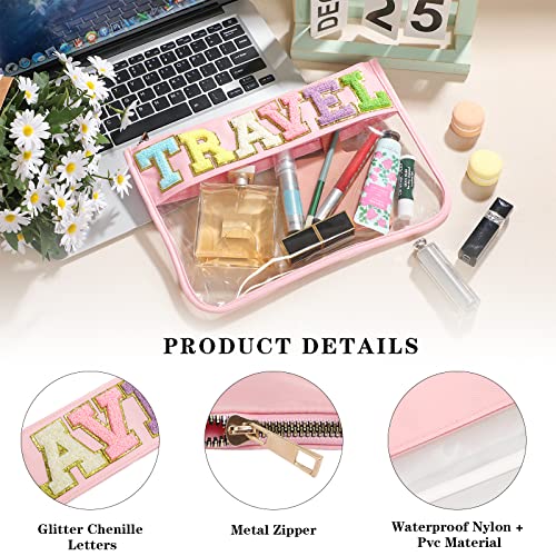 DYSHAYEN Clear Snacks Bag for Travel - color: Pink-Travel