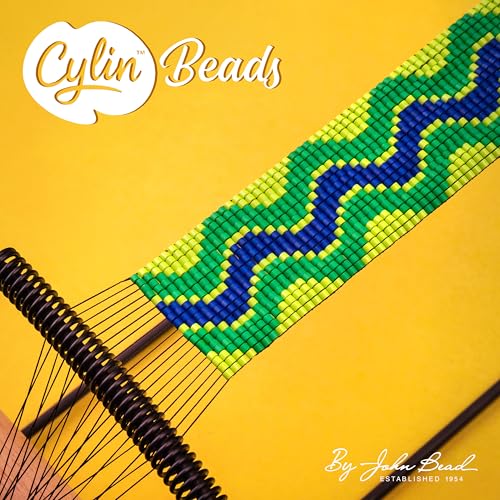 John Bead 25g Cylin Beads Opaque Chartreuse 11/0 Glass Cylindrical Seed Beads for Jewelry Bracelets Necklaces Earrings Making Embroidery - color: Chartreuse