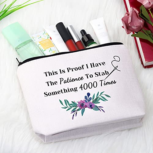 GJTIM Cross Stitch Gift Cross Stitch Project Bag This Is Proof I Stab Something 4000 Times Sewing Project Bag - color: Stab Sth. 4000 Times