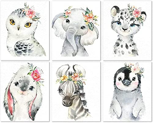 Tiwabb 6 Pack Animal Stamped Cross Stitch Kits for Adults Beginners - color: Animal Cross Stitch Kits