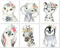 Tiwabb 6 Pack Animal Stamped Cross Stitch Kits for Adults Beginners - color: Animal Cross Stitch Kits