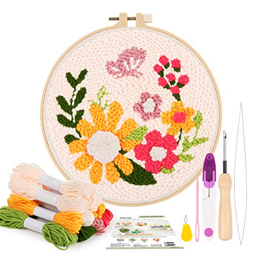 Pllieay Punch Needle Embroidery Starter Kits for Kids and Adults Beginners - size: 1 Style