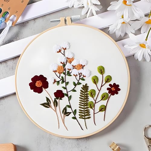 Biaungdo Adjustable Rotated Embroidery Hoop Stand with 5 Pack 5 Sizes