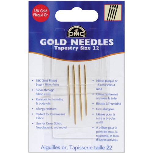 DMC 6131 Tapestry Hand Needles, Gold, Size 22