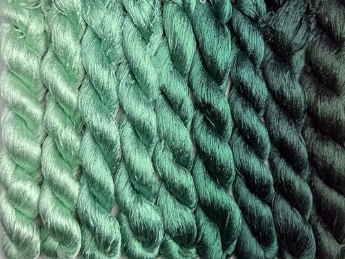 100% Mulberry Silk Embroidery Thread 9 Colors 110m Each (34) - color: 34