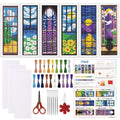 ORIGACH 6 Set Window & View Cross Stitch Bookmark Kit for Beginner - style: Window & View