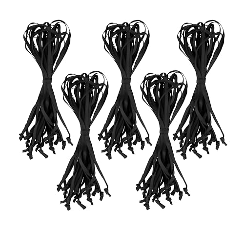Mandala Crafts Black Christmas Ribbon Ornament Hangers Loops, 100 PCs - color: Black