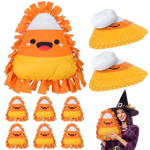 Weysat 6 Sets Halloween Candy Corn Tied Pillow DIY Craft Kit - style: Halloween Candy