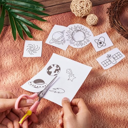 Magibeads 68 Patterns Space Theme Water Soluble Embroidery Patterns Rocket Planets Astronauts Stick and Stitch Transfer Embroidery Paper for Adult Beginners Hand Sewing Starter Kit - color: Space