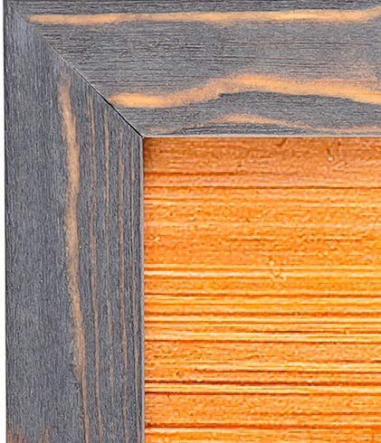Rustic Wooden Square Picture Frames 8x8 - Set of 2-100% Natural Eco Washed Wood with Real Glass for Wall Mounting and Tabletop Photo Frame - Grey - color: Grey
