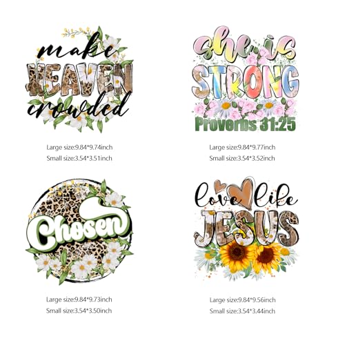 8PCS Christian Faith Jesus Bible Quote Designs Iron On Transfer Stickers - style: NS002