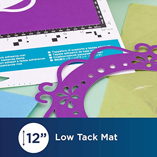 Brother ScanNCut DX Low Tack Adhesive Mat 2-Pack, 12" x 12" and 12" x 24", for Thin and Delicate Materials - style: 12" x 12" & 12" x 24" Low Tack