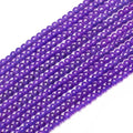 400PCs 4mm Deep Purple Jade Glass Beads Bulk, Round Smooth Hole Glass Crystal Beads for Jewelry Making, DIY Bracelets, Necklaces, Bag Charms, Keychains and Craft Projects - color: Jade Deep Purple, size: 4MM