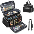 Lyhaxon Sewing Organizer Storage Bag, Double Layer Sewing Box Case - color: Black