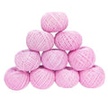 KGS Crochet Thread Cotton Yarn Balls | Size 8 | 10 Balls | 10 Grams Each Ball | Total 100 Grams of Pearl Cotton Thread for Crocheting, Cross Stitch, Needlepoint Hand Embroidery (Baby Pink) - color: Baby Pink