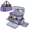 LUXJA Large Sewing Organizer Bag with 5 Detachable Dividers, Purple - color: Purple