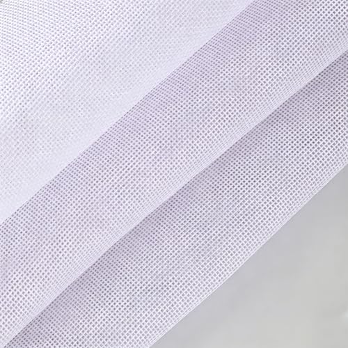 Deluxe Needlepoint Blank Canvas 13/18 Mesh Cotton White Cross Stitch & Embroidery (18 Mesh, 17.7X13.8 in) - color: 18 Mesh, size: 17.7X13.8 IN