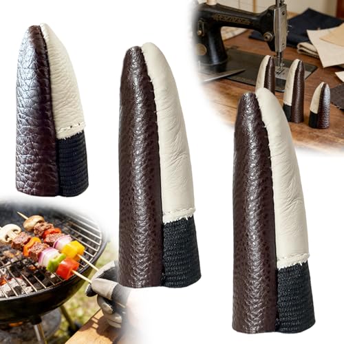 3-Piece Thumb and Finger Guard Set, for Wood Carving, Sewing, Engraving, BBQ Skewering, Finger Protection, Heat Insulation, Long-Lasting Durability
