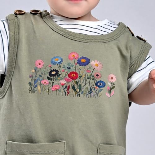 Rngmsi 4 Sheets Flower Alphabet Embroidery Patterns Water Soluble - color: Flower Alphabet