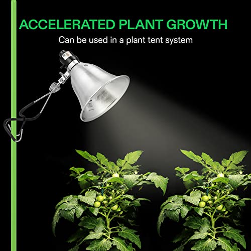 VIVOSUN 8 Pack Clamp Lamp Light with Detachable 5.5 Inch Aluminum Reflector - size: 5.5 Inch-8 Pack