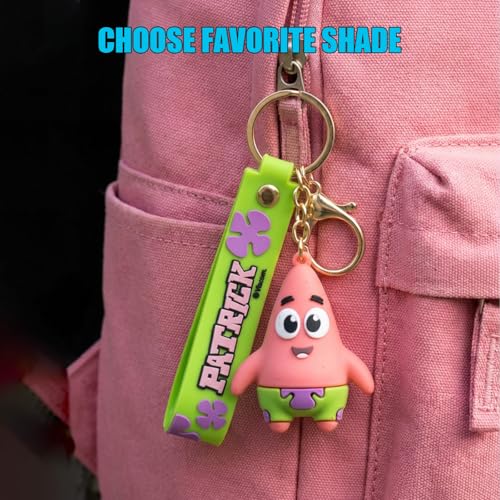 SpongeBob Keychain Lip Balm Set, 7-Piece Plant-Based, Ages 3+ - color: SpongeBob SquarePants
