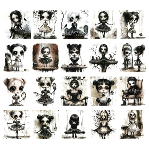 20 Pcs Halloween DTF Transfers Ready to Press - style: Gothic
