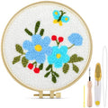 TINDTOP Punch Needle Embroidery Kits, Flowers Punch Needle Kits for Adults - color: Set A