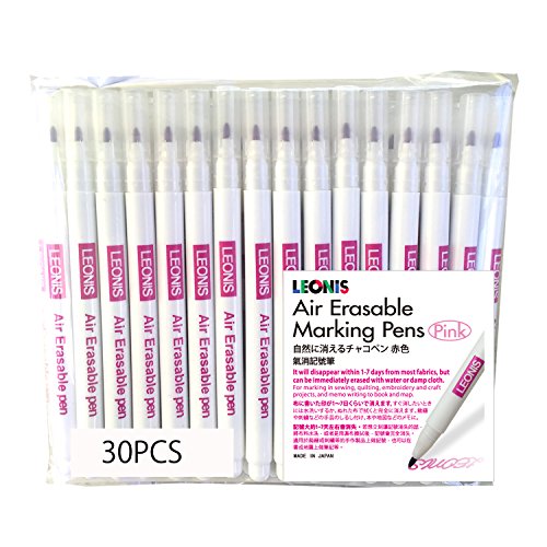 LEONIS Disappearing Ink Fabric Marking Pen 10 Count Pack*3 [ 78010_3pks ] - size: 1 Count (Pack of 30)