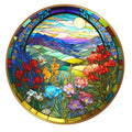 Stamped Cross Stitch Kits - Flower Mountain Landscape Counted Cross Stitch Kits for Beginners Adults,11 CT Patterns Dimensions Embroidery Kits Arts Craft Kits13.8 x 13.8inch - color: Cross Stitch Mountain Flower
