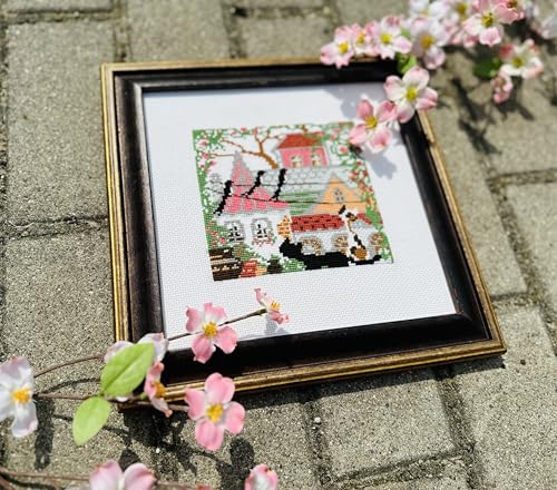 RIOLIS 612 City & Cats Summer Counted Cross Stitch Kit 5.12 x 5.12 in - style: City & Cats Summer 612
