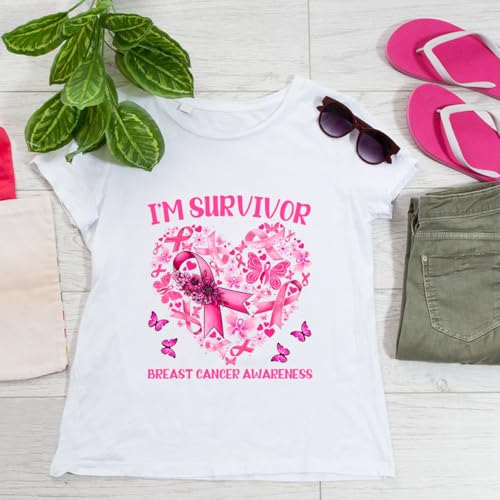 4 Sheets Breast Cancer Awareness Iron on Patches Pink Ribbon Heat Transfer Vinyl Decals Breast Cancer Iron on Transfer Stickers Women Car Design DTF Transfer Ready to Press for T-Shirt Hat Clothes - color: F