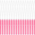 Chuangdi 20 Pieces Hair Extension Loop Needle Threader Pulling Hook Needle Bead Device for Hair or Feather Extensions Supplies, DIY Hook Tool Loop Tools(Pink) - color: Pink