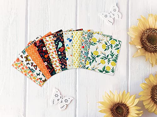 Craftido -25 Options- 100% Cotton Quilting Fabric Bundles 10pcs Fat Quarters 18”x21”-Medium Weight 5.2 oz- Soft Cotton for Quilting, Sewing Project, Patchwork, DIY Crafts – Secret Garden - color: Secret Garden