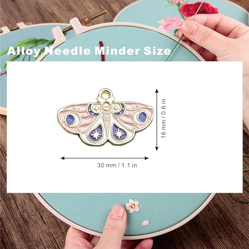 3 Pieces Lovely Butterfly Needle Minder, Needlework and Embroidery Accessories Magnetic Pin Holder for Cross Stitch- Convenient Needle Holder