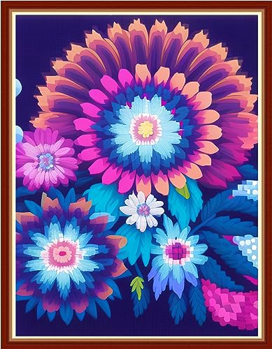 Redxing Stamped Cross Stitch Kits Embroidery kit for Beginners Adults Full Range of Embroidery Patterns Starter Kits DIY Printed Cross Stitch Kits Needlepoint Kits 11CT-Magical Wreath 15.7x19.7 inch - color: Style 16