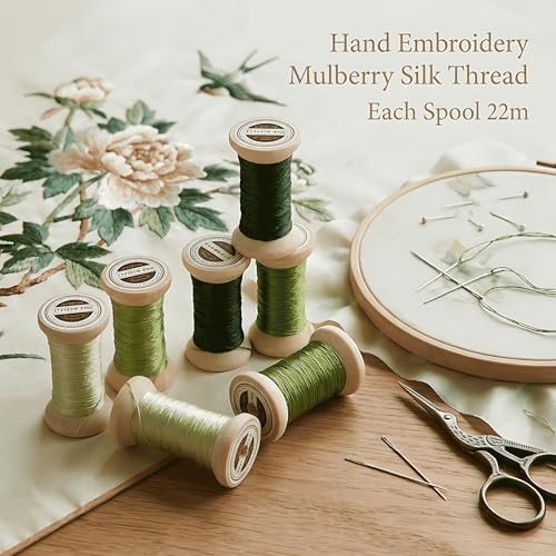 Natural 100% Mulberry Silk Handmade Embroidery Thresd Silk Floss (04) - color: 04