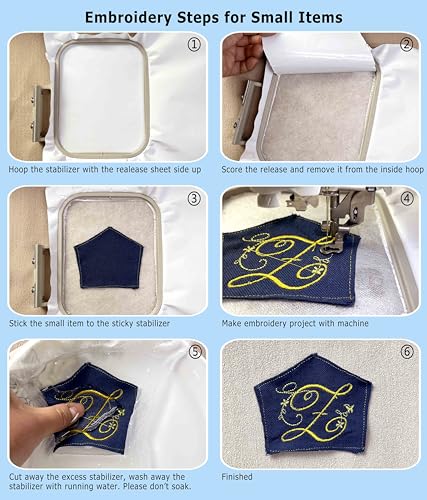 Sticky Wash Away Embroidery Stabilizer Self-Adhesive Printable 8.5" x 11" 7pcs / Pack - size: 8.5" x 11" 7PCS