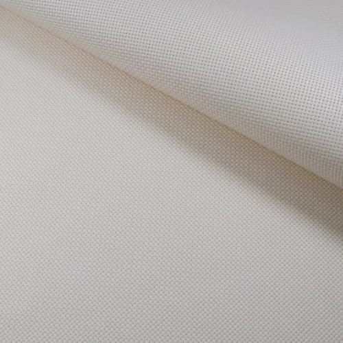 KCS one Piece 19" x 28"(48cmx72cm) 11CT Counted Cotton Aida Cloth Cross Stitch Fabric (Ecru) - color: Ecru