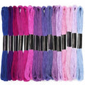 Embroidery Floss 16 Skeins 8.7 Yard Purple Friendship Bracelet String Cross Stitch Threads for Jewelry Making Bracelet Stitching Thread Floss Bracelets Making Yarn - color: Purple