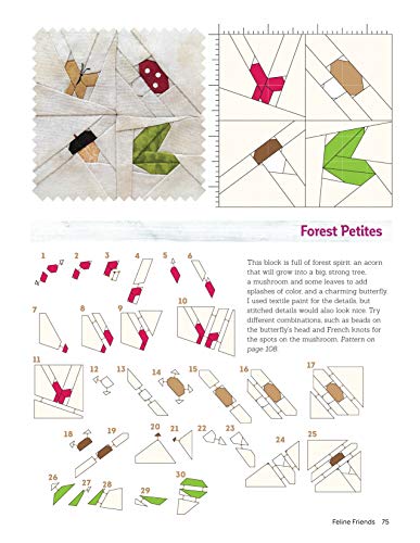 Sewing Scrap Blocks with Character (Landauer) 60 Fresh, Modern Patchwork Patterns for Quilters - Step-by-Step Instructions for Baby Dragons, Raccoons, Elephants, Lions, Bunnies, Foxes, and More