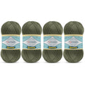 TROYARN Summer (4- Skeins Pack) Silk Effect Hand Knitting Yarn Crochet Art Lace Craft 100% Microfiber Acrylic 4x100 gr (4x383 yds) (105273 - Moss) - color: 105273 - Moss, size: 4 Skein