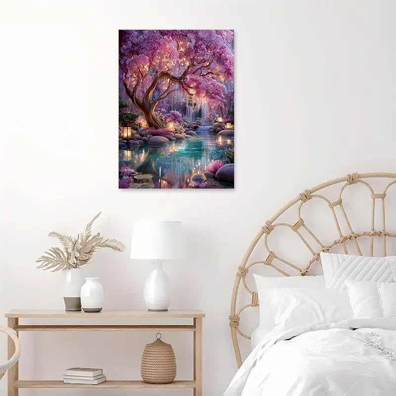 Fantasy Forest Stamped Cross Stitch Kits for Adults - Embroidery Kits for Beginners Adults,11 CT Patterns Dimensions Counted Cross Stitch Kits for Adults Arts Craft 12x16 inch - color: Cross stitch-36