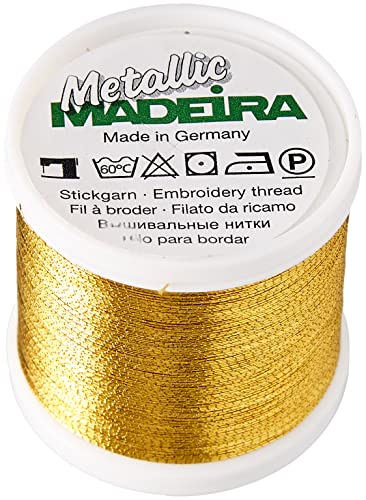 Tacony Corporation Madeira Metallic Thread 200 Meters-Gold - color: Gold