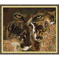 JOYSEWING Leopard Cross Stitch Kits for Adults Beginners,Full Range of Cross-Stitch Stamped Kits Needlepoint Kits Embroidery Kits 14CT Cross Stitch Patterns-(Black Panther(14CT) 21.65 ×18.50 Inch) - color: Black Panther(14CT) 21.65 ×18.50 Inch