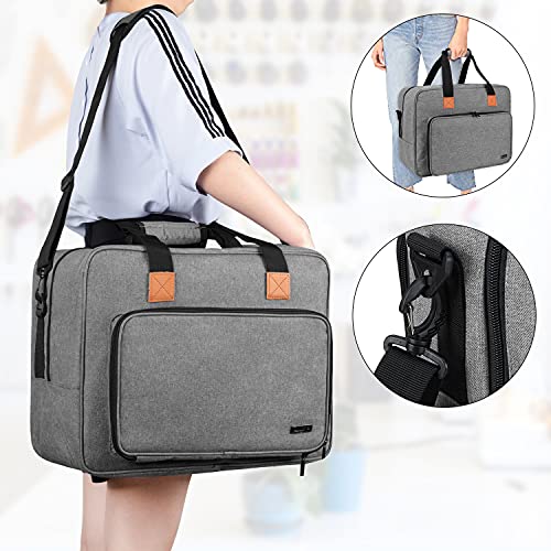 LUXJA Portable Tote Sewing Machine Bag, Gray - color: Gray