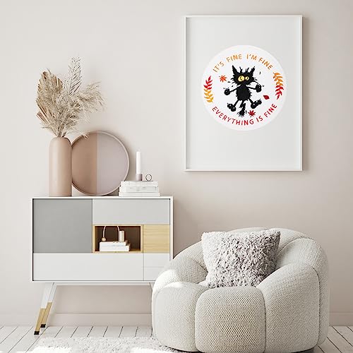 Louise Maelys Everything is Fine Embroidery Kit for Beginners Cat DIY - color: kit-22
