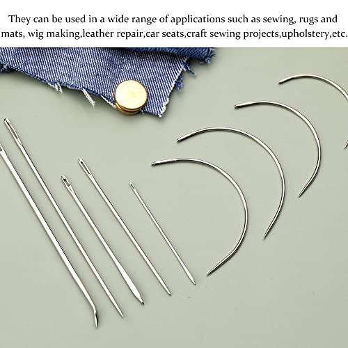 Veroave Sewing Needles, 9 PCS Curved Needle, Upholstery Needle - size: 9PCS