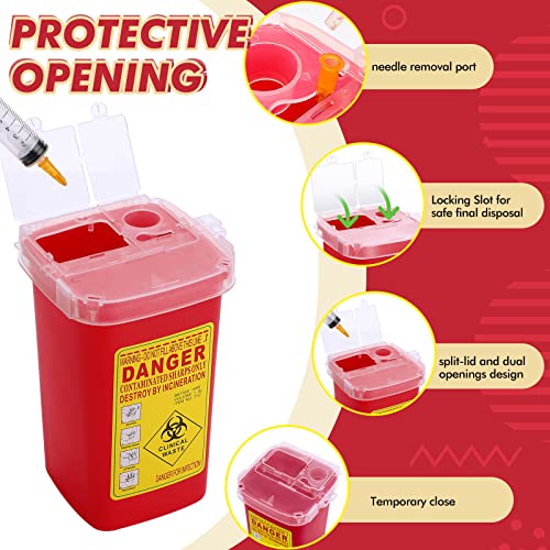 Chumia 30 Pcs Pcs Sharps Container 1 Quart, Small Needle Container Disposal